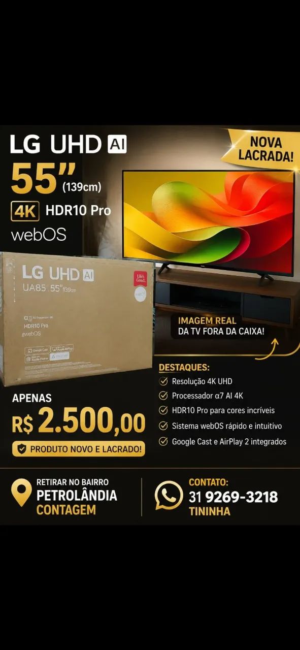 Tv LG UHD 55" HDR10 Pro - Foto 4