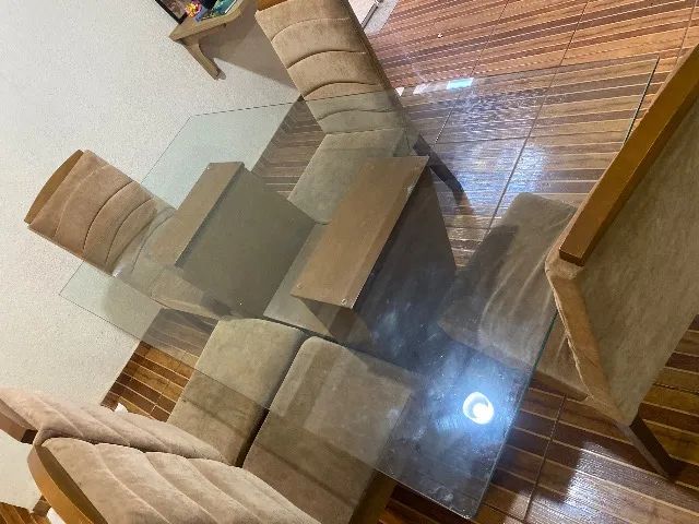Mesa de jantar quadrada de vidro  - Foto 3