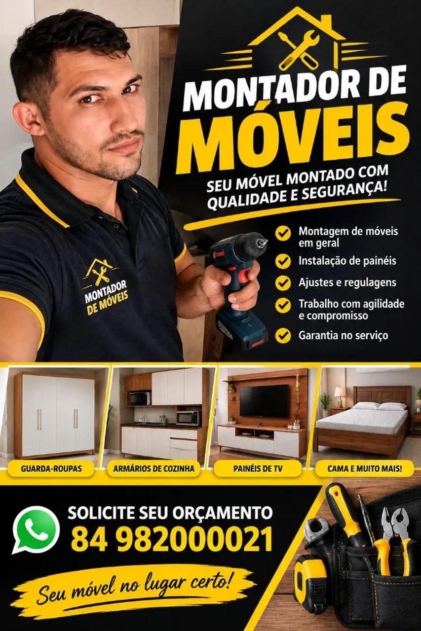 Montador de móveis disponível 