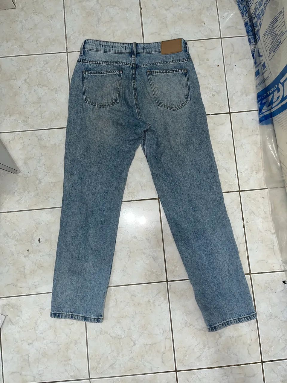 CALÇA RETA VINTAGE RENNER Nº 40 AZUL - Foto 2