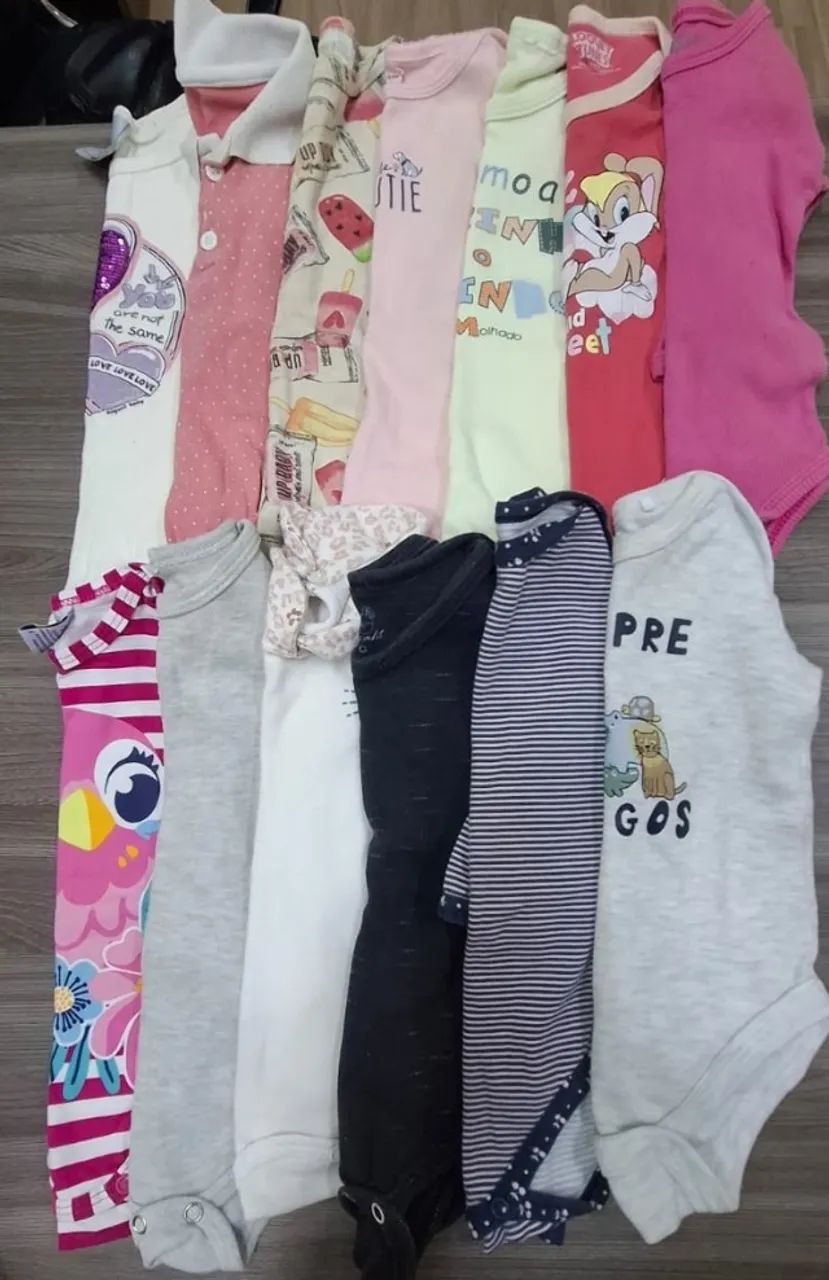 Lote de bebê menina P M G - Foto 5