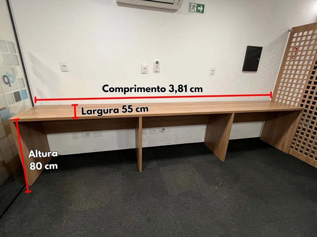 Bancada de escritório em MDF