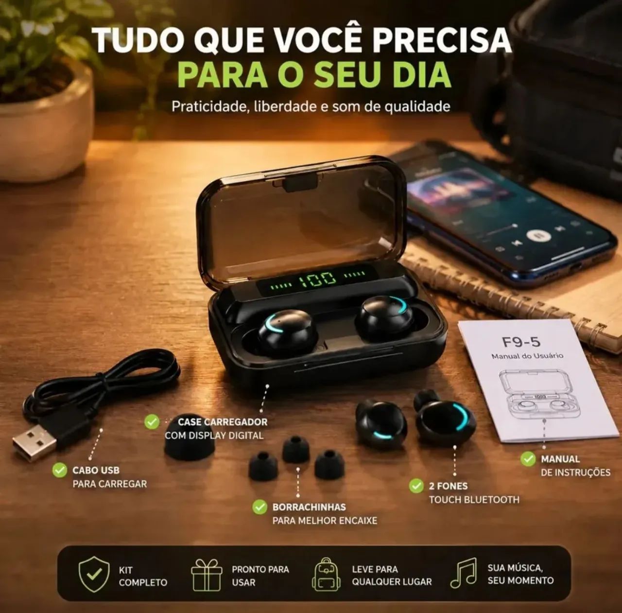 Ear fone Bluetooth touch - Foto 2