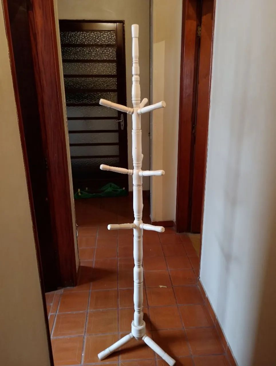 Cabideiro antigo branco - Foto 2