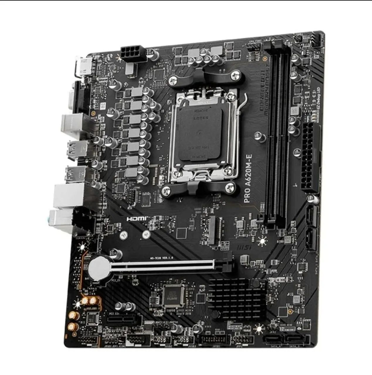 Placa-Mãe MSI Pro A620M-E, AMD AM5, M-ATX, DDR5, Preto - PRO A620M-E - Foto 2