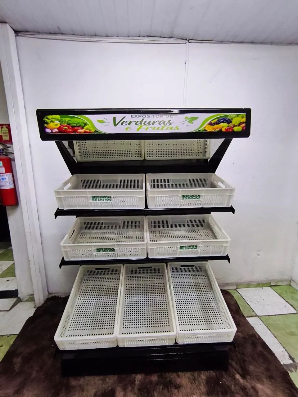 Expositor para Hortifrutis - Com 07 Caixas 