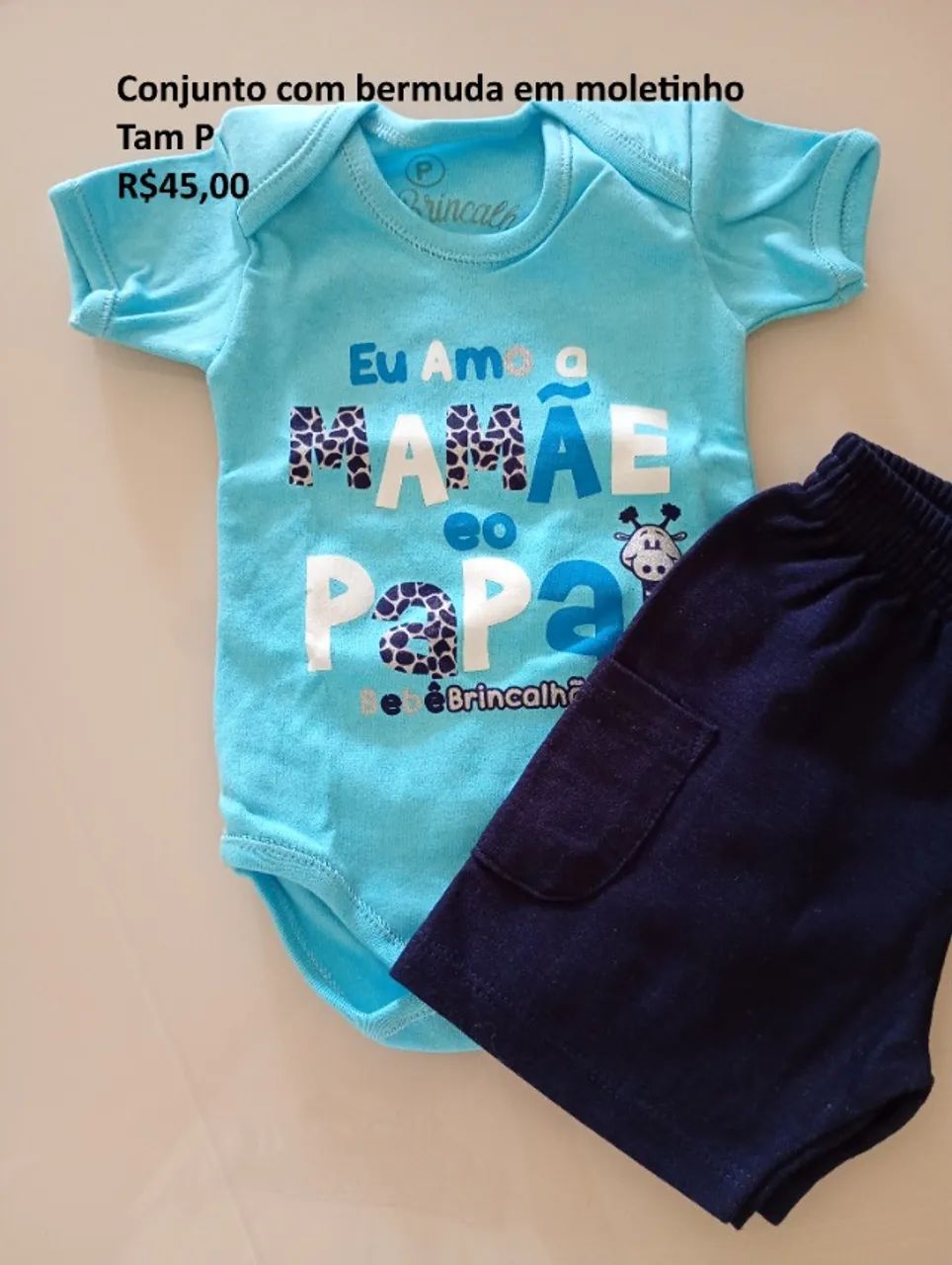 Conjunto para bebe Tam P,M e G