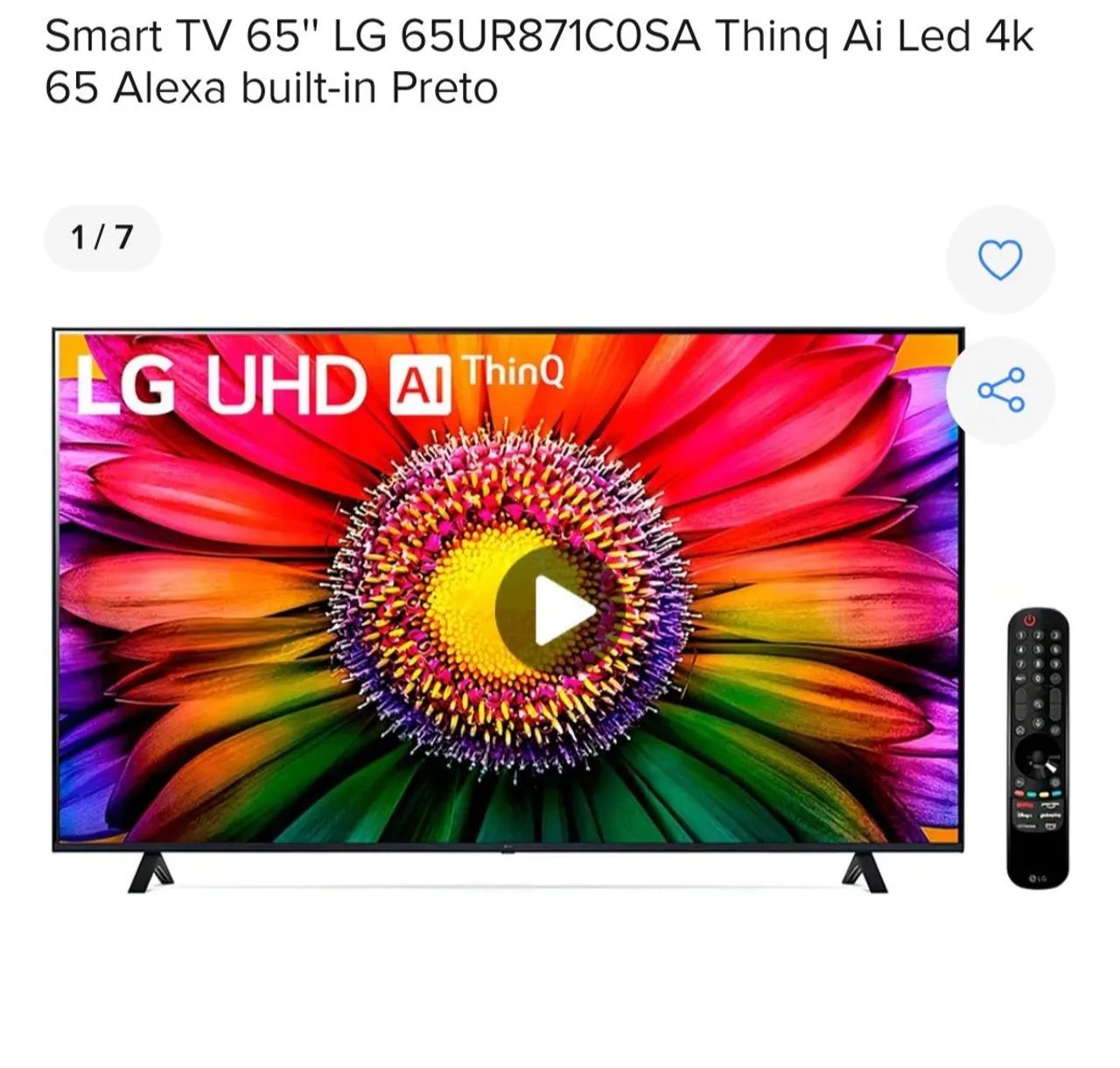 Smart tv 65" LG UR871C0SA led 4k Alexa - Foto 2