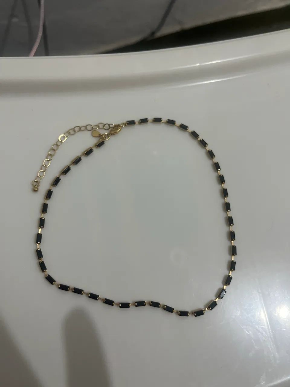 Cordão semi joia preto