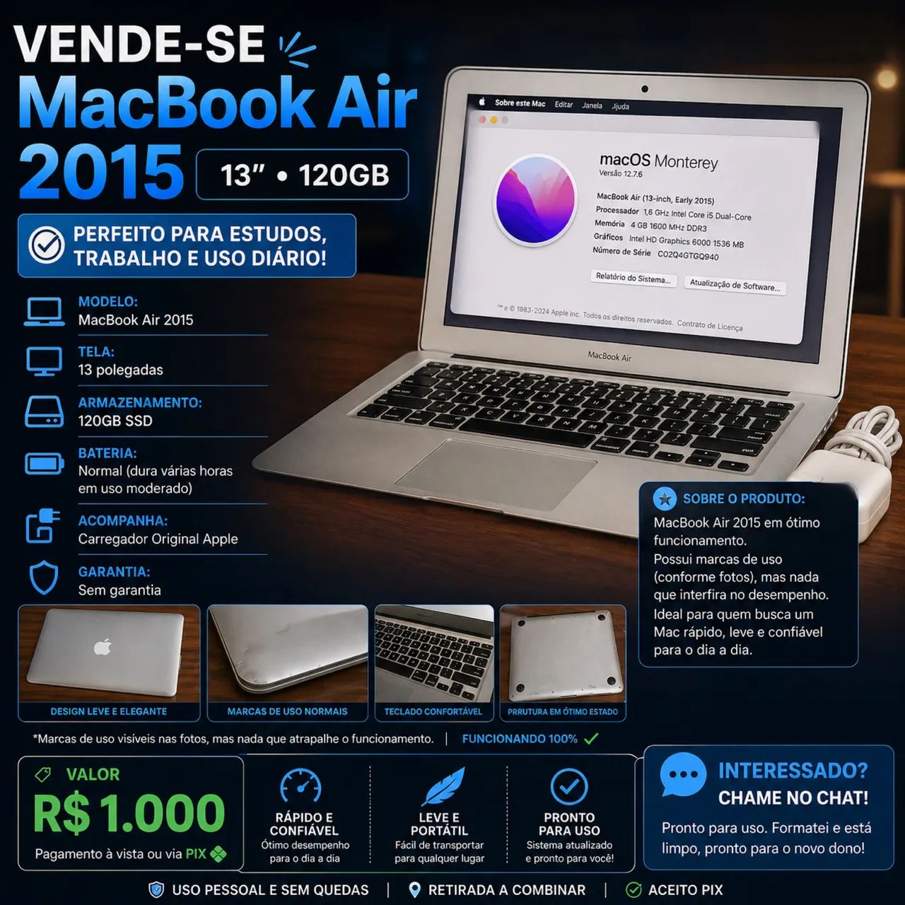 MacBook Air 13? 2015 - Notebooks - Bela Vista, Itabira 1498587384