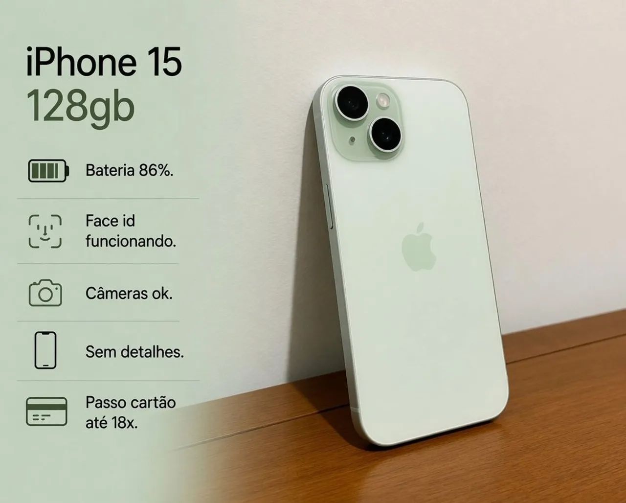 Iphone 15 verde 128 gb - Celulares e Smartphones - Presidente