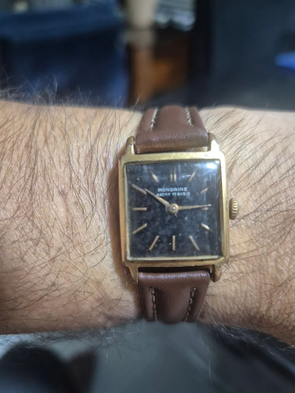 Relógio MONDAINE MECÂNICO ANCRE 17 RUBIS   -   FUNCIONANDO - Foto 2