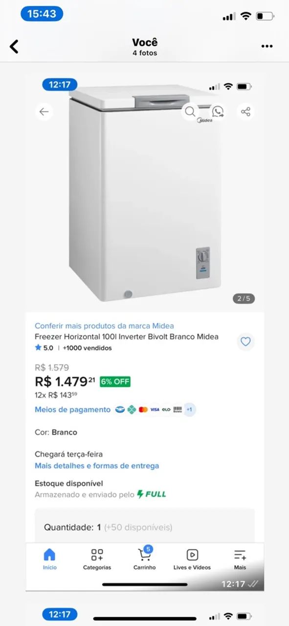Freezer horizontal novo - Foto 3