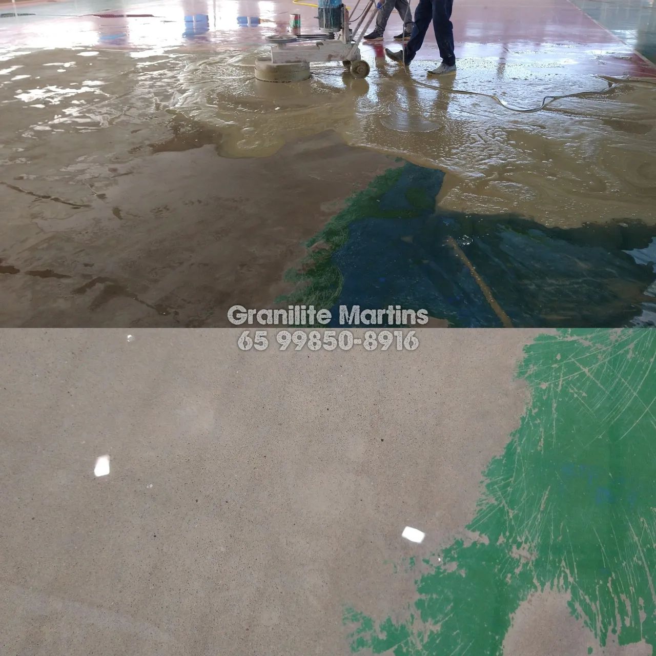 Limpeza de piso de Granilite e Remoção de Tinta Epóxi  - Foto 3