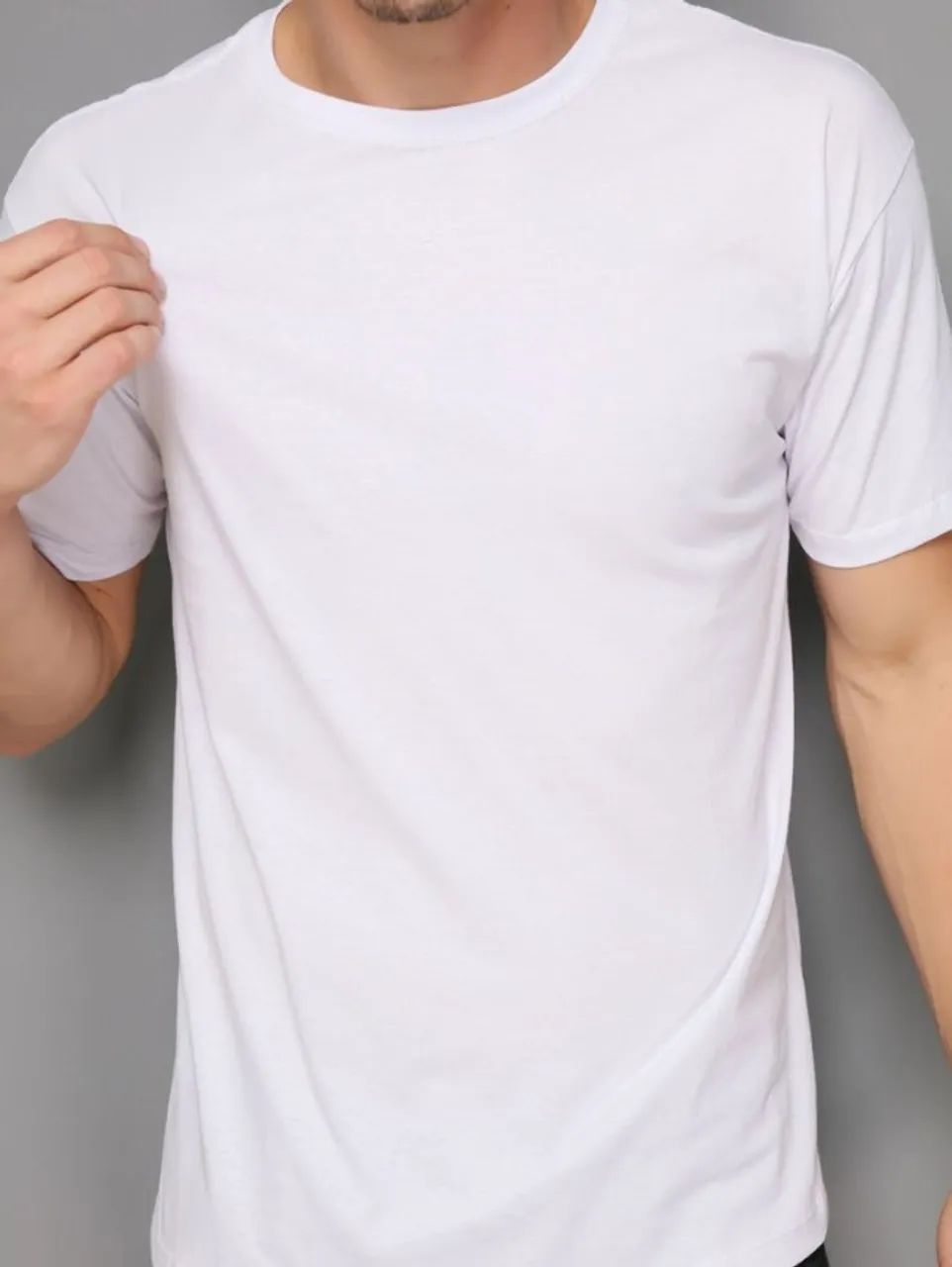 camiseta branca poliester - Foto 2