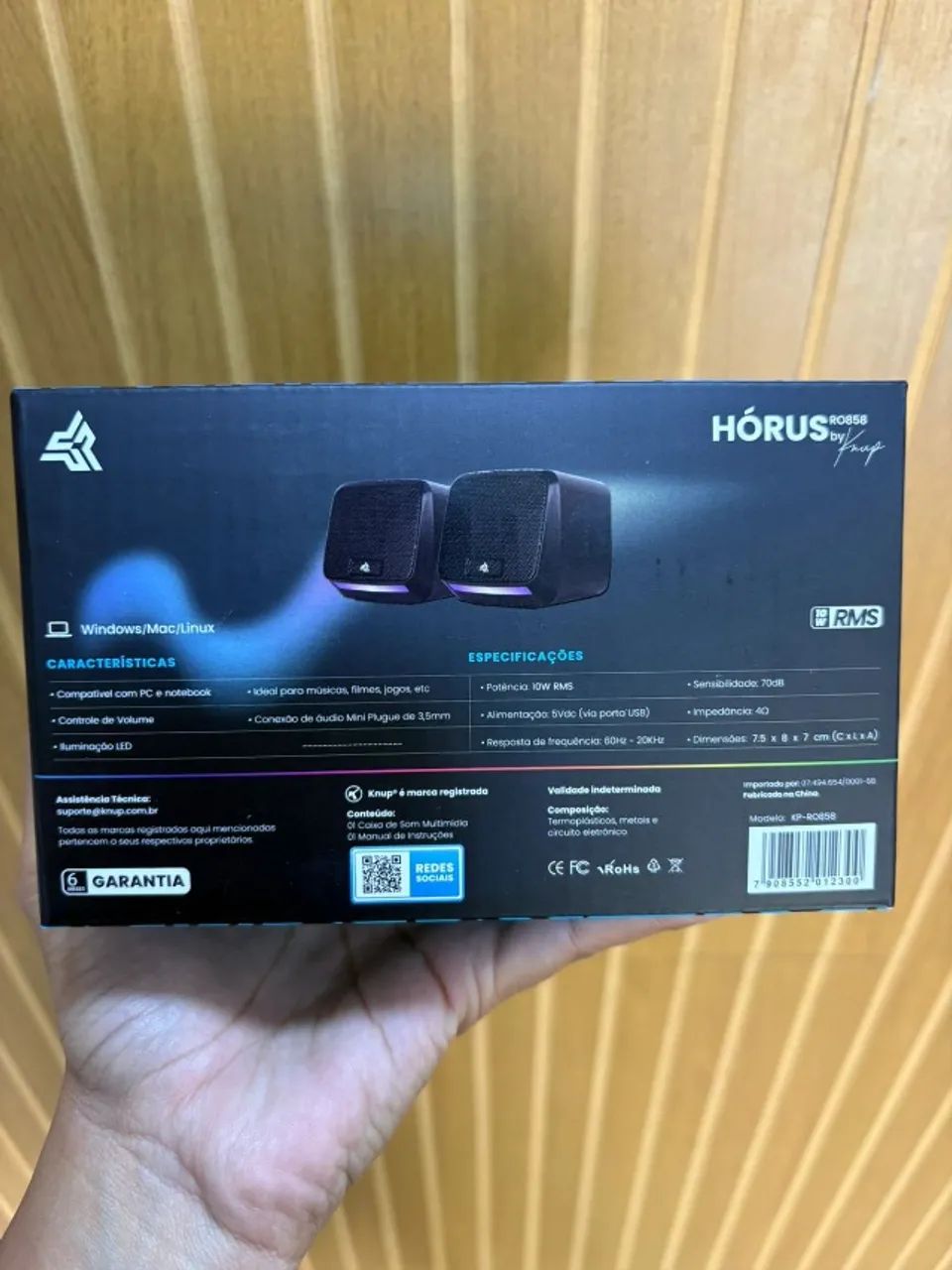 Caixa de Som Multimídia 2.0 USB LED para PC/Notebook - Foto 3