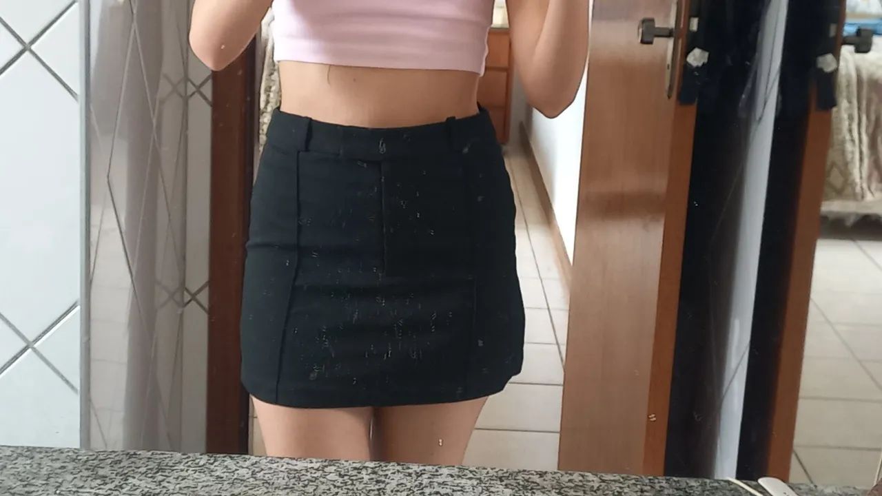 Mini saia H&M nova, usada 2x. Veste 34 e 36 - Foto 4