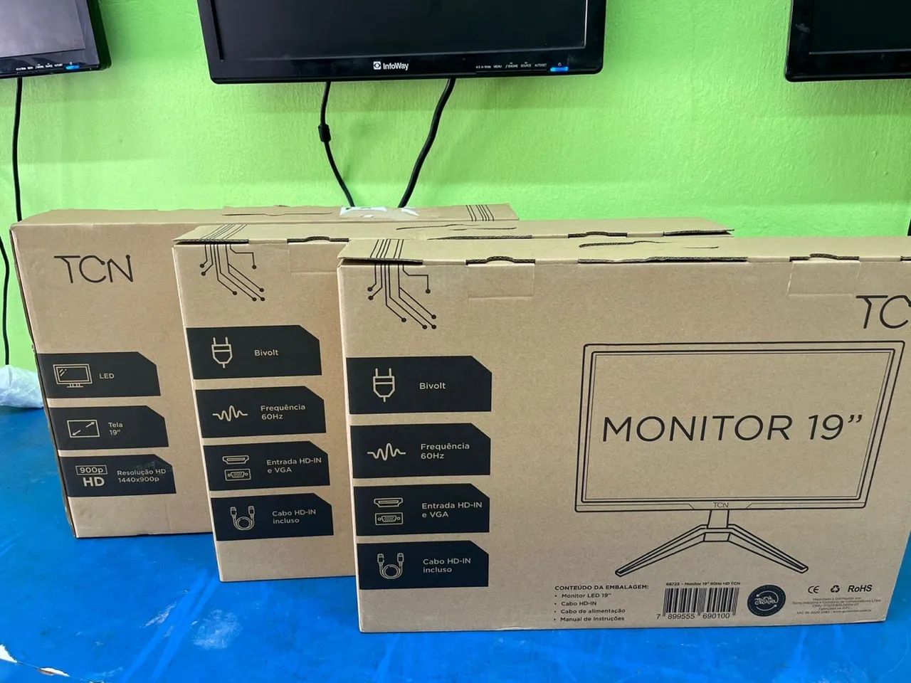 Monitor 19 LED HD TCN NOVO