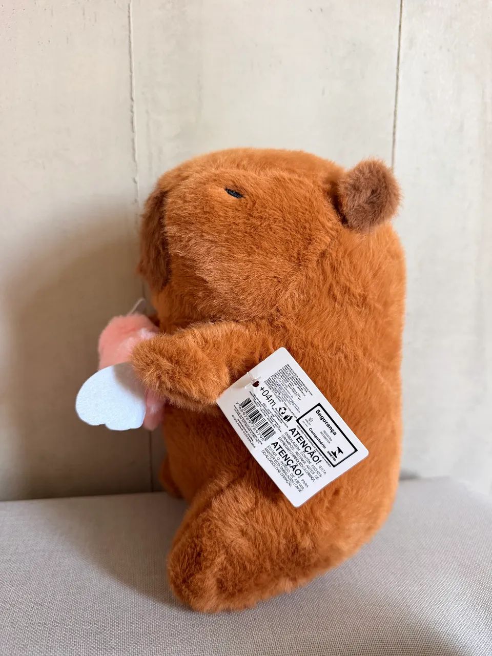 Capivara de pelúcia com 22cm. - Foto 2