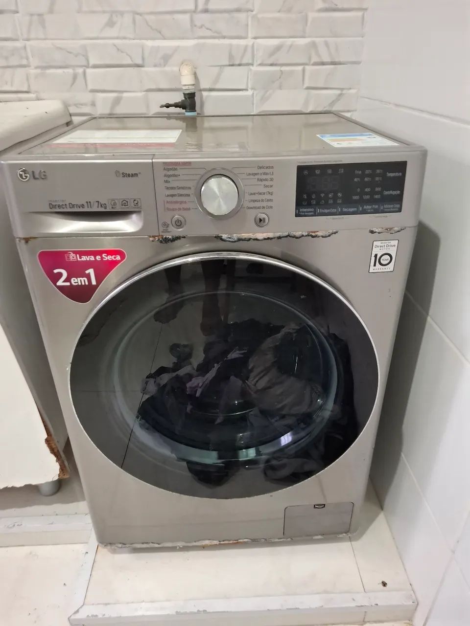 Máquina de lavar e seca LG de 11kgs em bom estado de lavar roupa voltarem  220 - Foto 4