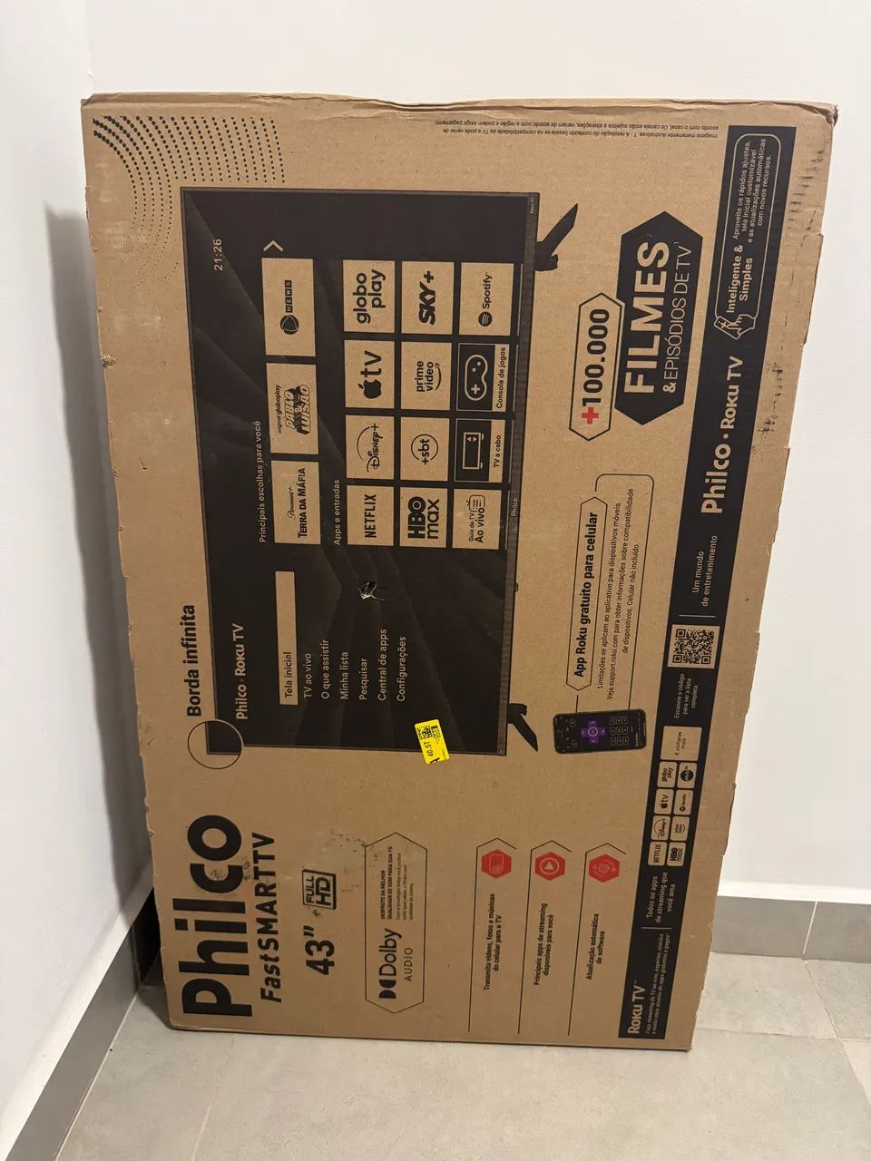 Smart tv Philco 43 polegadas, lacrada, valor de nota 1.499,90 faço por 1.300  - Foto 2