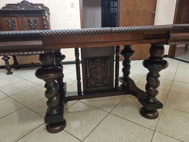 Mesa de Jantar Antiga Estilo Manuelino - Foto 2