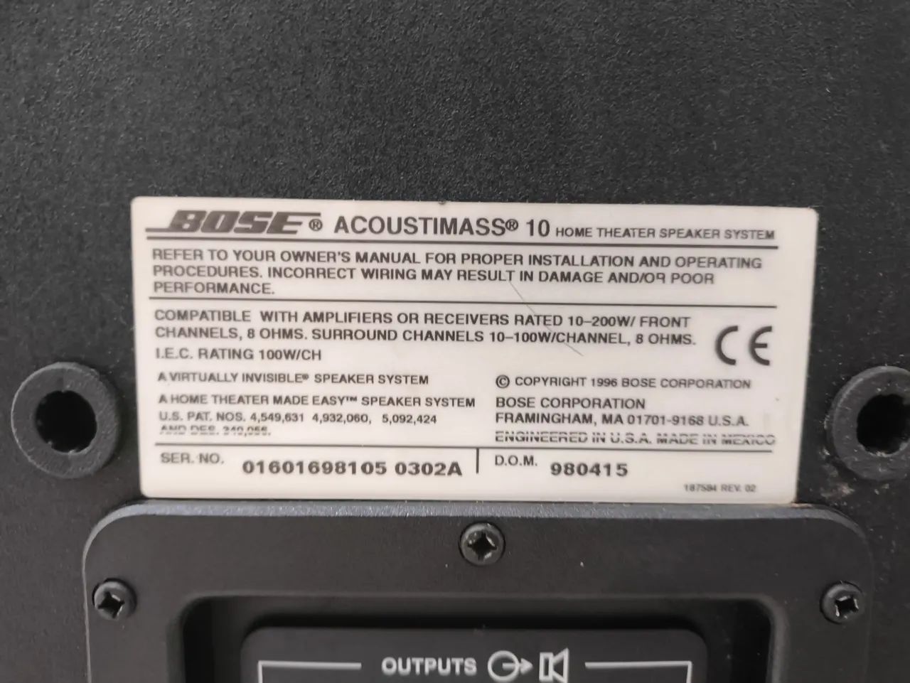 Subwoofer Bose série 10 passivo - Foto 3