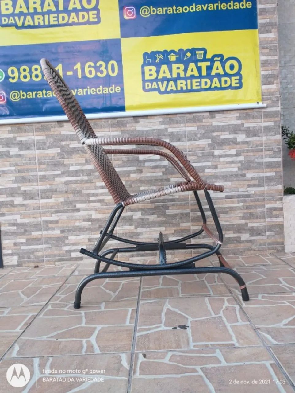 CADEIRA DE BALANÇO EM FIBRA (LARGA) - Foto 4