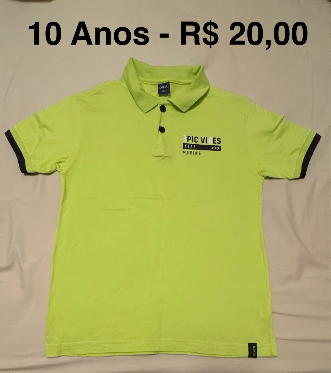 Camisa Polo Infantil 10 anos