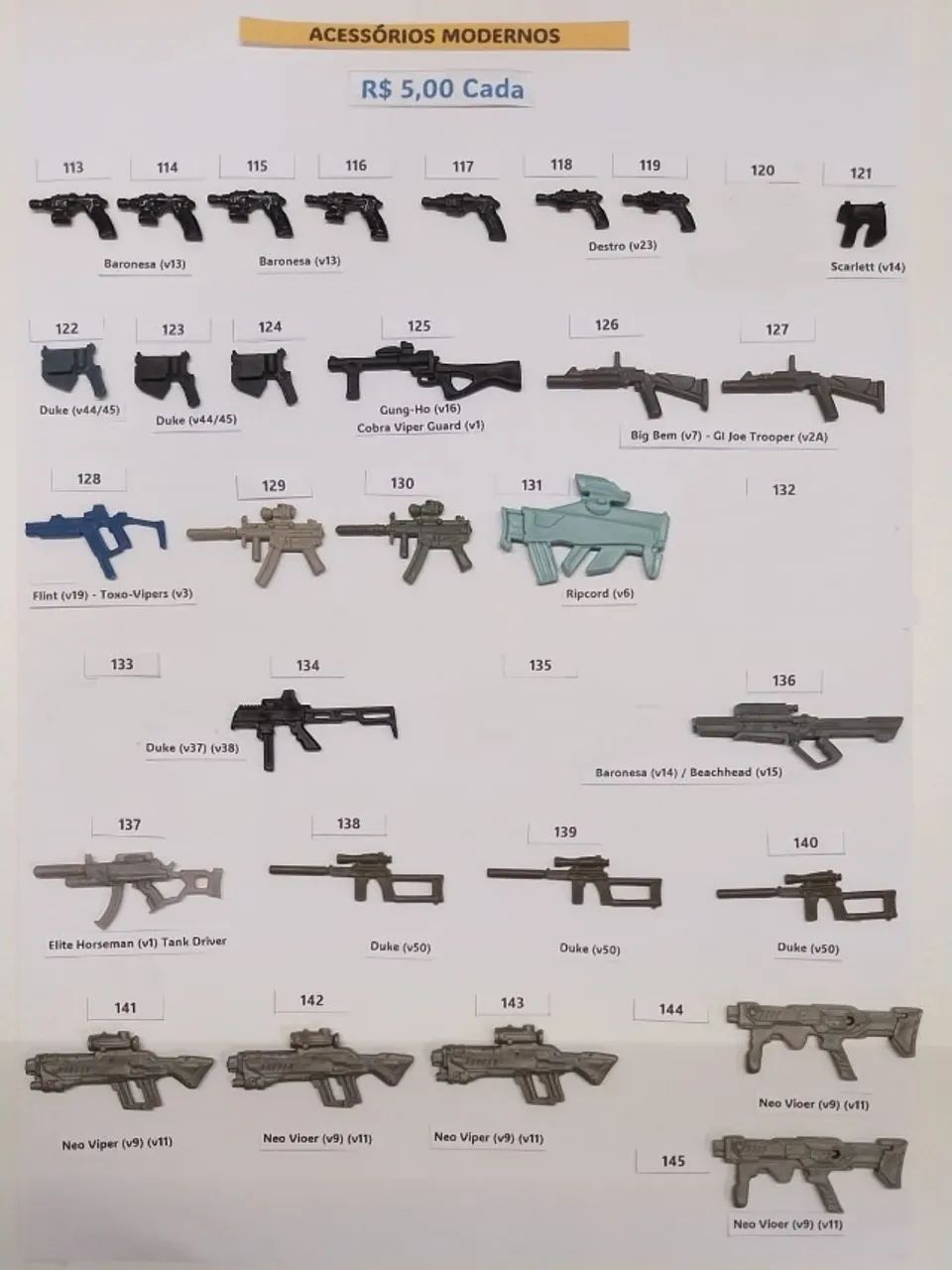 Acessórios GI Joe