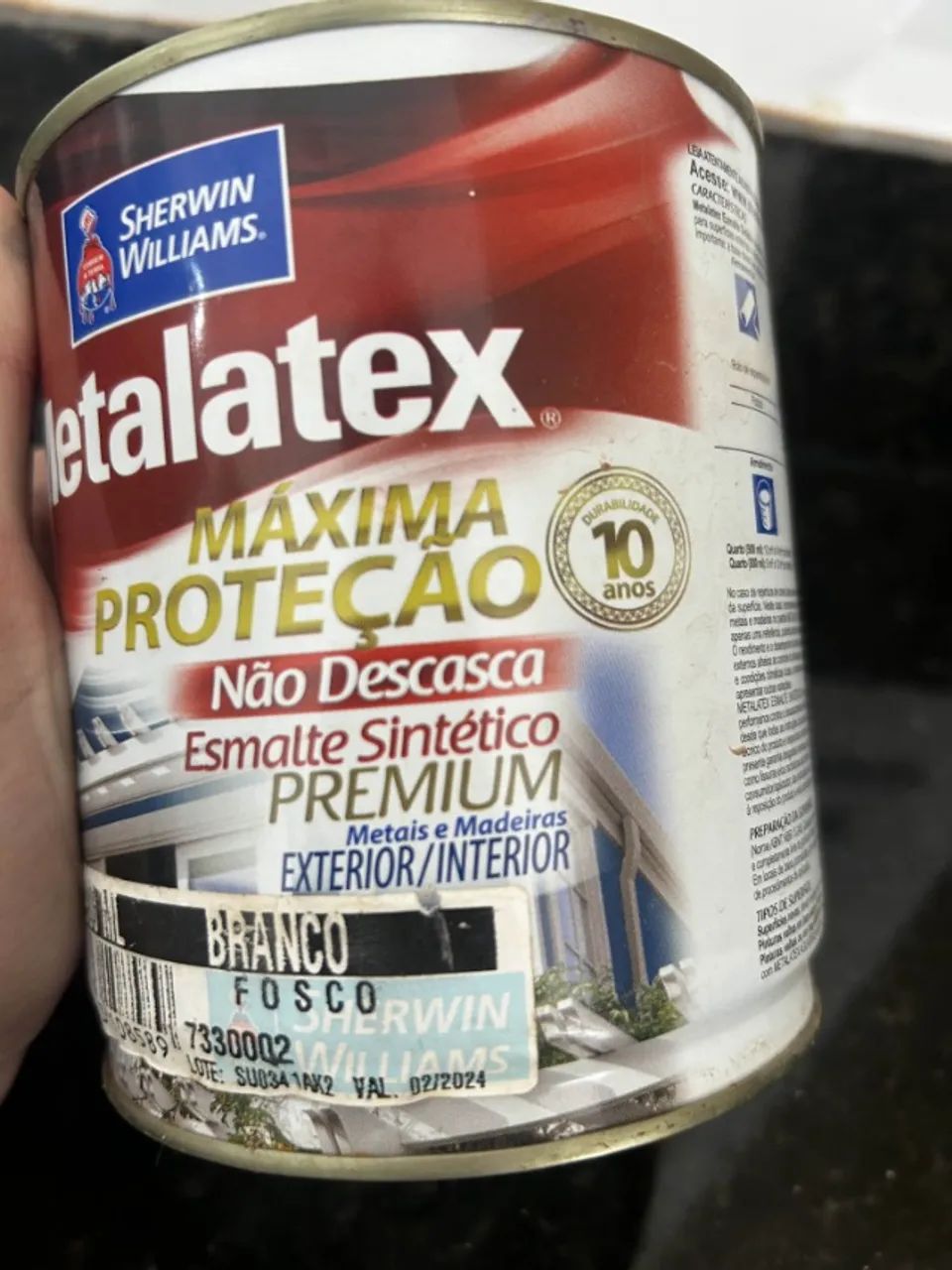 Metalatex Esmalte Sintético - Branco Fosco - Lacrada - Vencida - Foto 2
