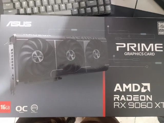 Placa de vídeo Asus Prime triple fan Rx 9060xt 16GB Vram, muito linda. - Foto 3