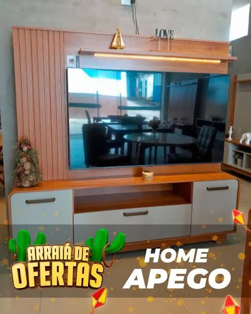 Home Apego ripado Luz Led suporta TV até 65 polegadas  / pague na entrega  - Foto 5