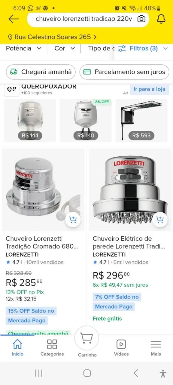 Chuveiro Lorenzetti Tradição 220v, funcionando perfeitamente  - Foto 3