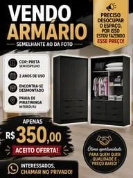 Armário 2 portas e 6 gavetas
