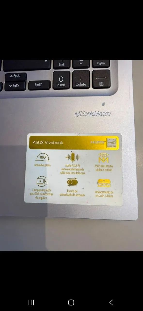 NOTEBOOK ASUS VIVOBOOK <br>12ª GERAÇÃO <br>I5<br>512GB ROM<br>8GB RAM<br>15.6 POLEGADAS - Foto 3