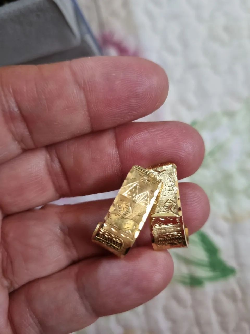 Brincos escrava ouro 18k
