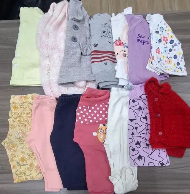 Lote de bebê menina P M G - Foto 2