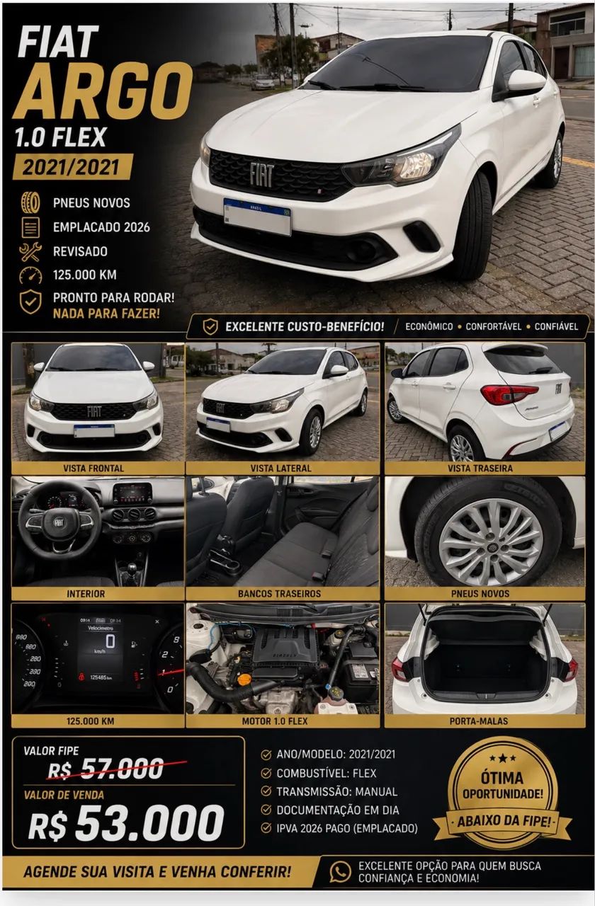 Fiat Argo ARGO DRIVE 1.0 6V Flex 2021