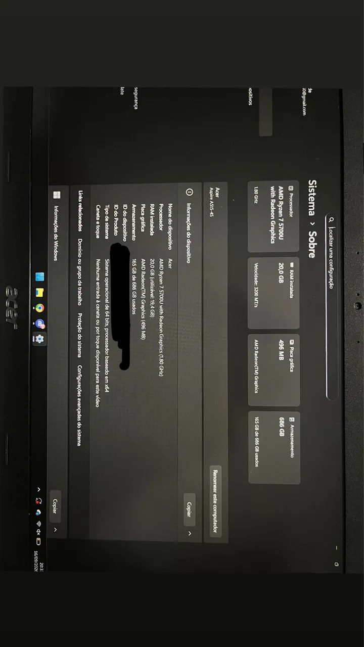 Notebook Acer Aspire 5 Ryzen 7 | 20GB RAM | 700GB SSD - Foto 4