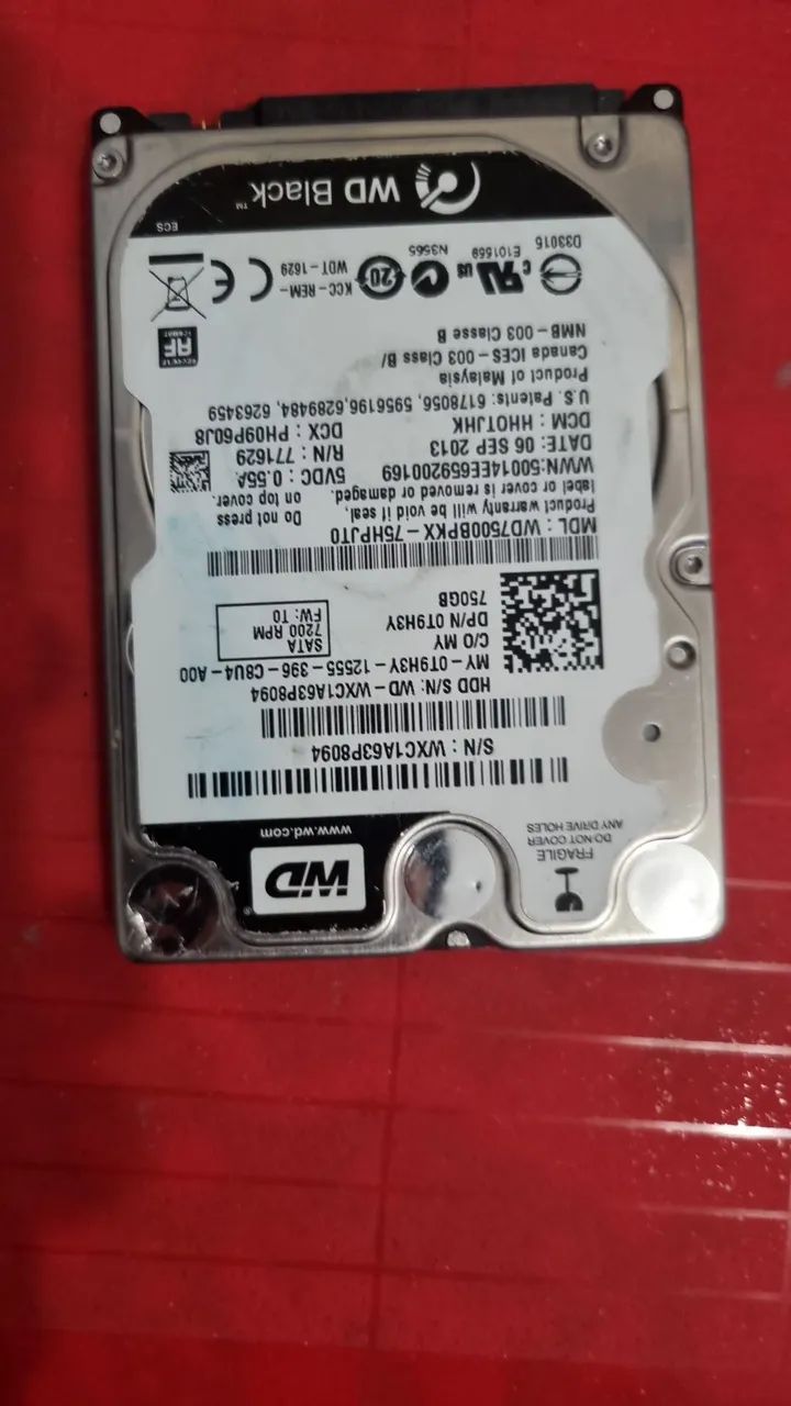 HD  2,5 NOTE 750GB 7200RPM 