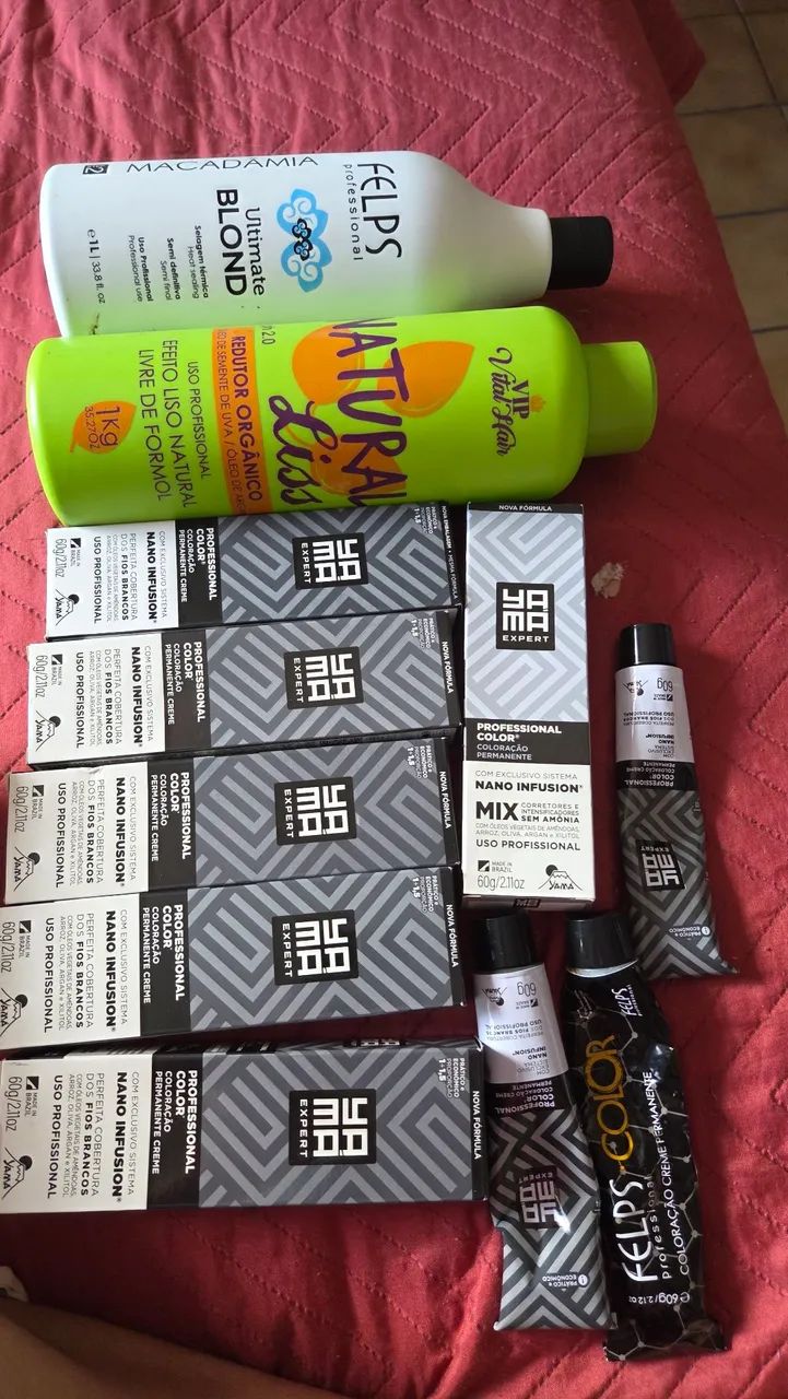 Kit de tinta profissional e progressivas