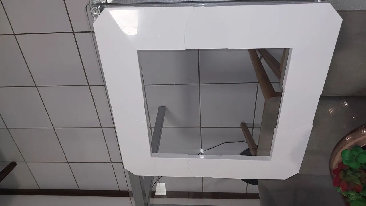 Moldura para ar condicionado regulável Branca