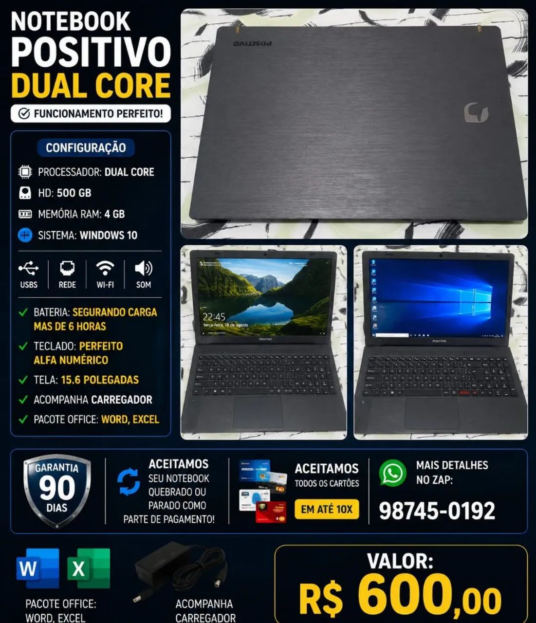 Notebook Positivo Dual core