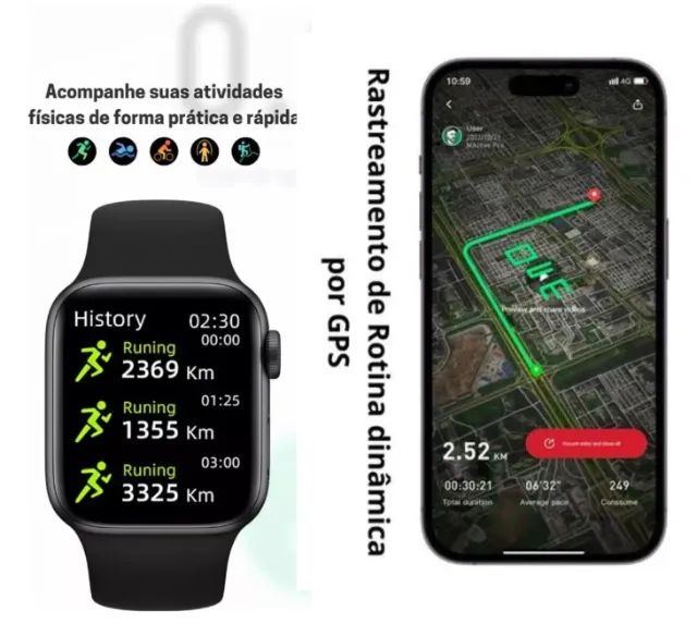 Smartwatch Serie 10 Original I.A Compatível com iPhone X 10 11 12 13 14 15 16 17 - Foto 6