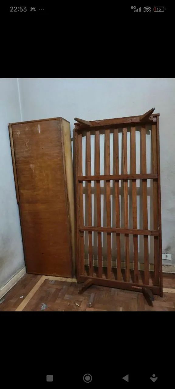 Doação cama de solteiro com baú lateral