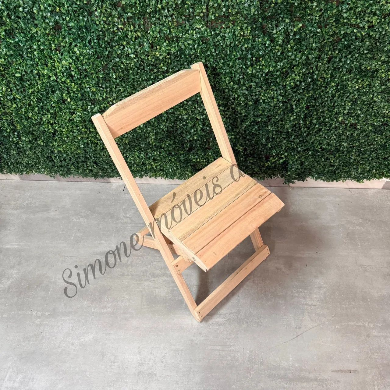 Conjunto sem pintura dobrável madeira  - Foto 3