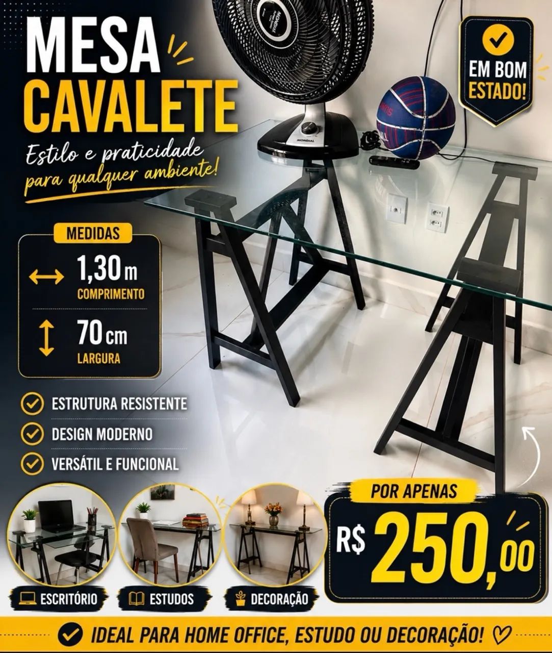 Mesa cavalete 