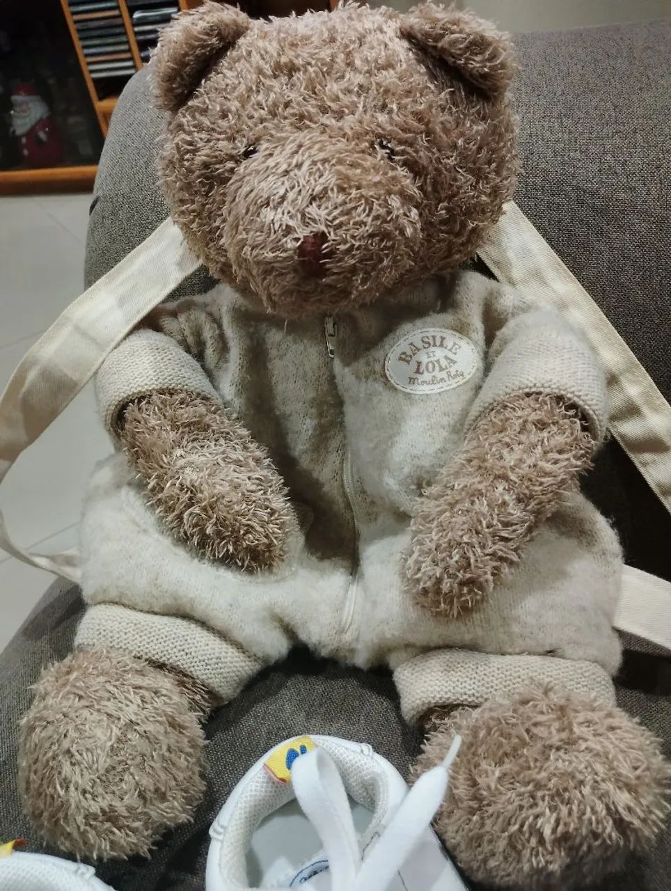 Urso de mochila Basile Lola Moulin Roty - Foto 2