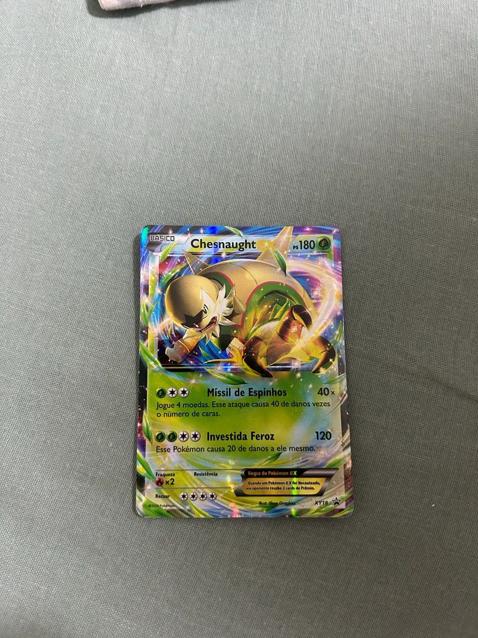 chesnaught ex pokemon card Carta xy18 - Hobbies e coleções - Tambaú, João Pessoa 1519674550 A single individual card from the Pokemon trading and collectible card game (TCG/CCG) Pokémon TCG: Kalos Power Tin